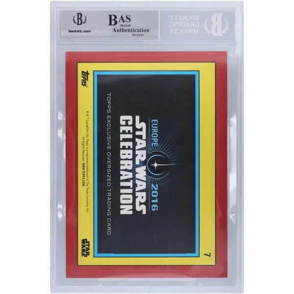 David Prowse Signed 2016 Topps Star Wars Celebration Europe #7 Card | Darth Vader Inscript