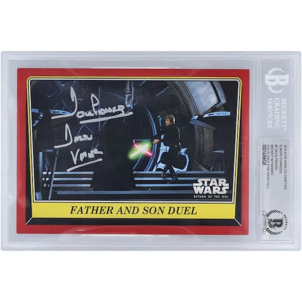 David Prowse Signed 2016 Topps Star Wars Celebration Europe #7 Card | Darth Vader Inscript