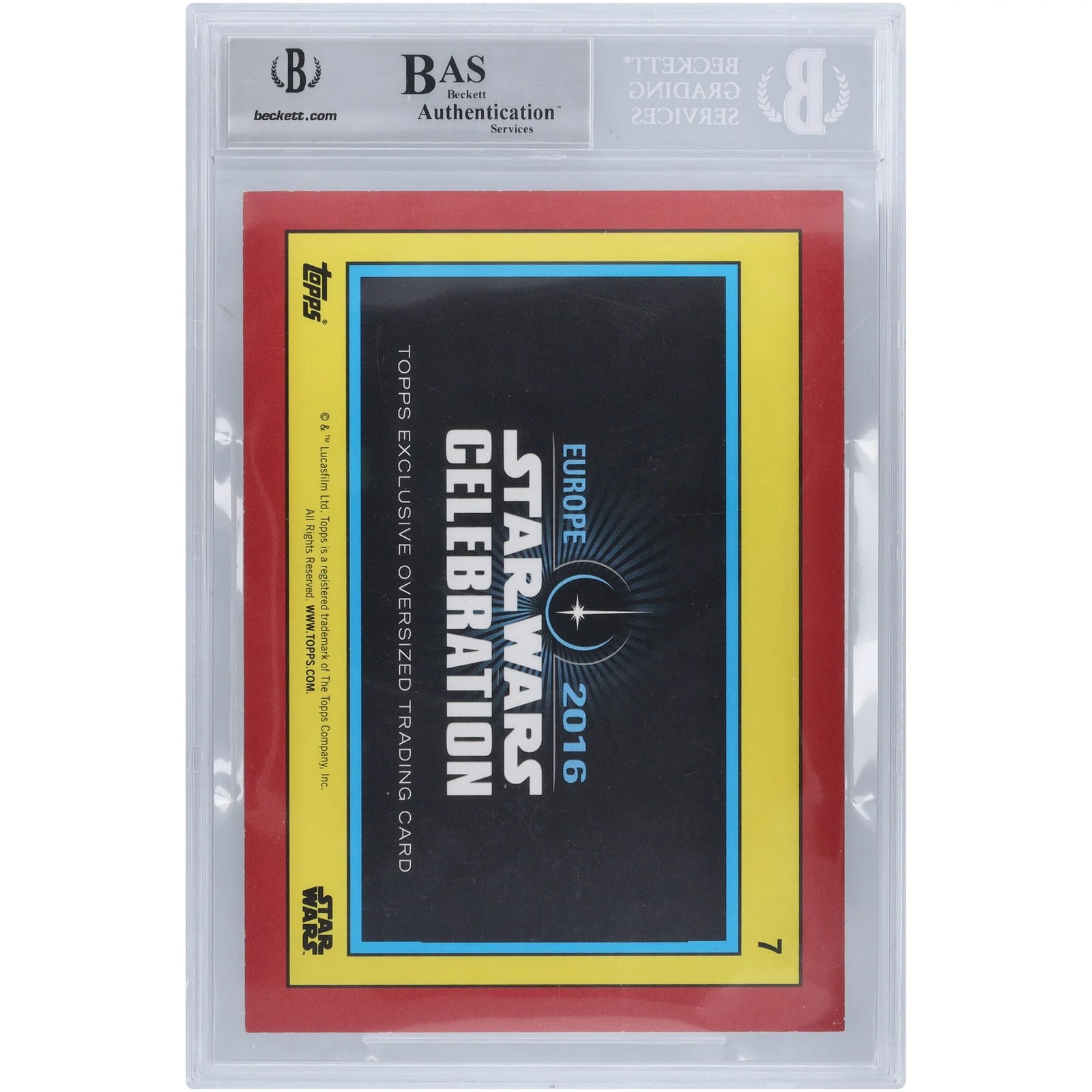 David Prowse Signed 2016 Topps Star Wars Celebration Europe #7 Card | Darth Vader Inscript