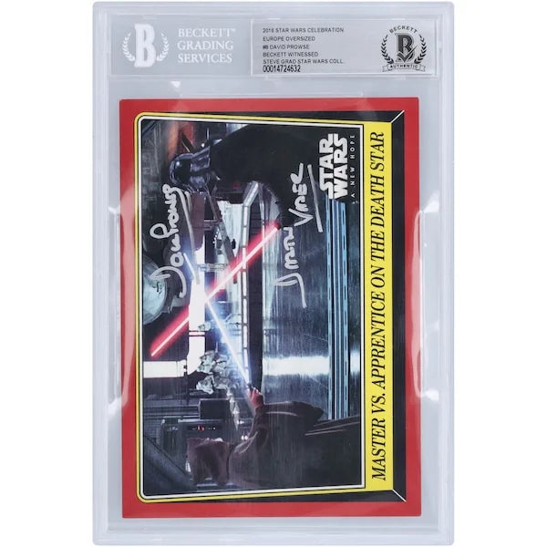 David Prowse Signed 2016 Topps Star Wars Celebration Europe #8 Card | Darth Vader Inscript