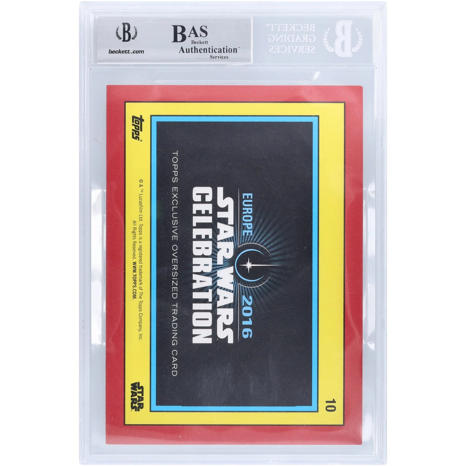 David Prowse Signed 2016 Topps Star Wars Celebration Europe #10 Card | BGS Authenticated