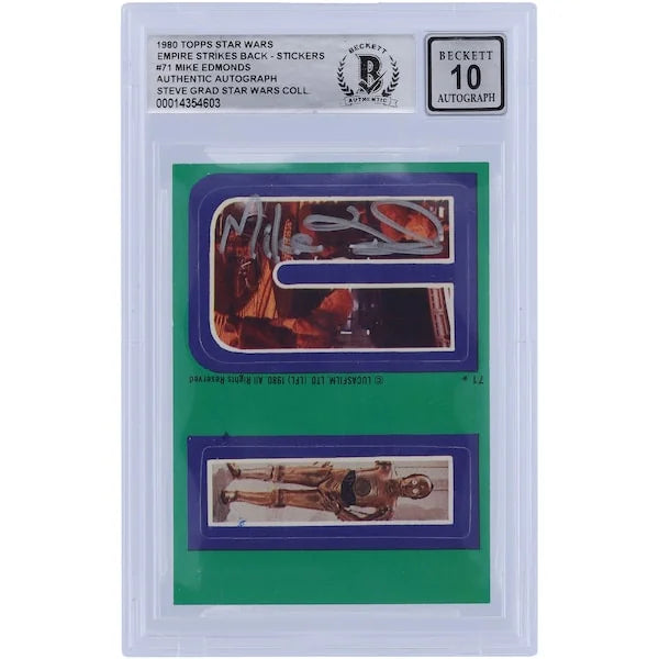 Mike Edmonds Signed 1980 Topps Empire Strikes Back #71 | BGS 10