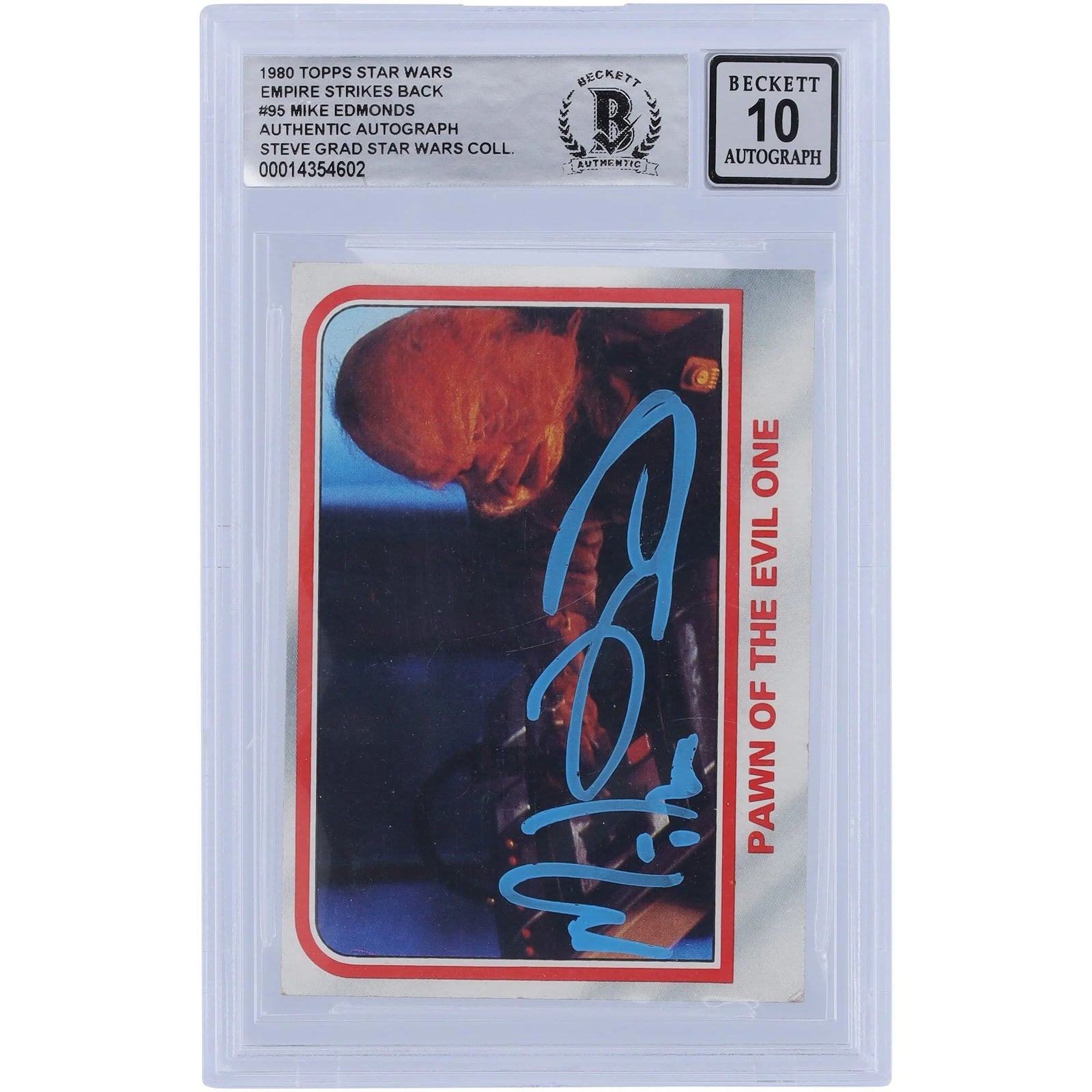 Mike Edmonds Signed 1980 Topps The Empire Strikes Back #95 | BGS 10