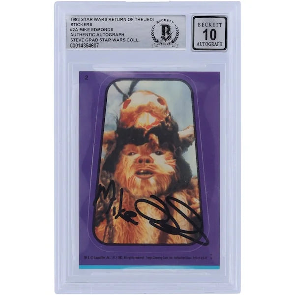 Mike Edmonds Signed 1983 Topps Return of the Jedi Sticker #2A | BGS 10