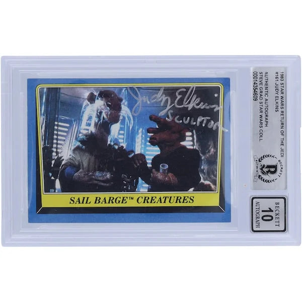 Judy Elkins Signed 1983 Topps Return of the Jedi #161 Card | BGS 10