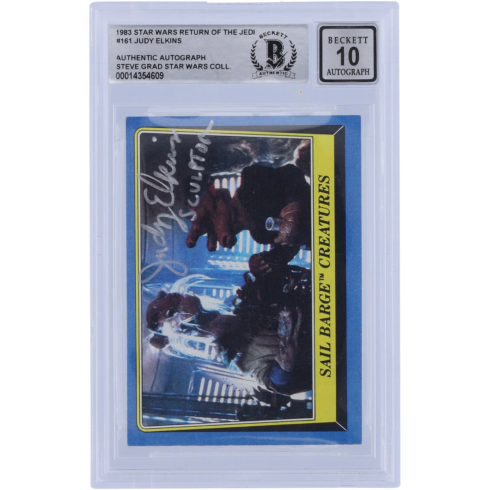 Judy Elkins Signed 1983 Topps Return of the Jedi #161 Card | BGS 10