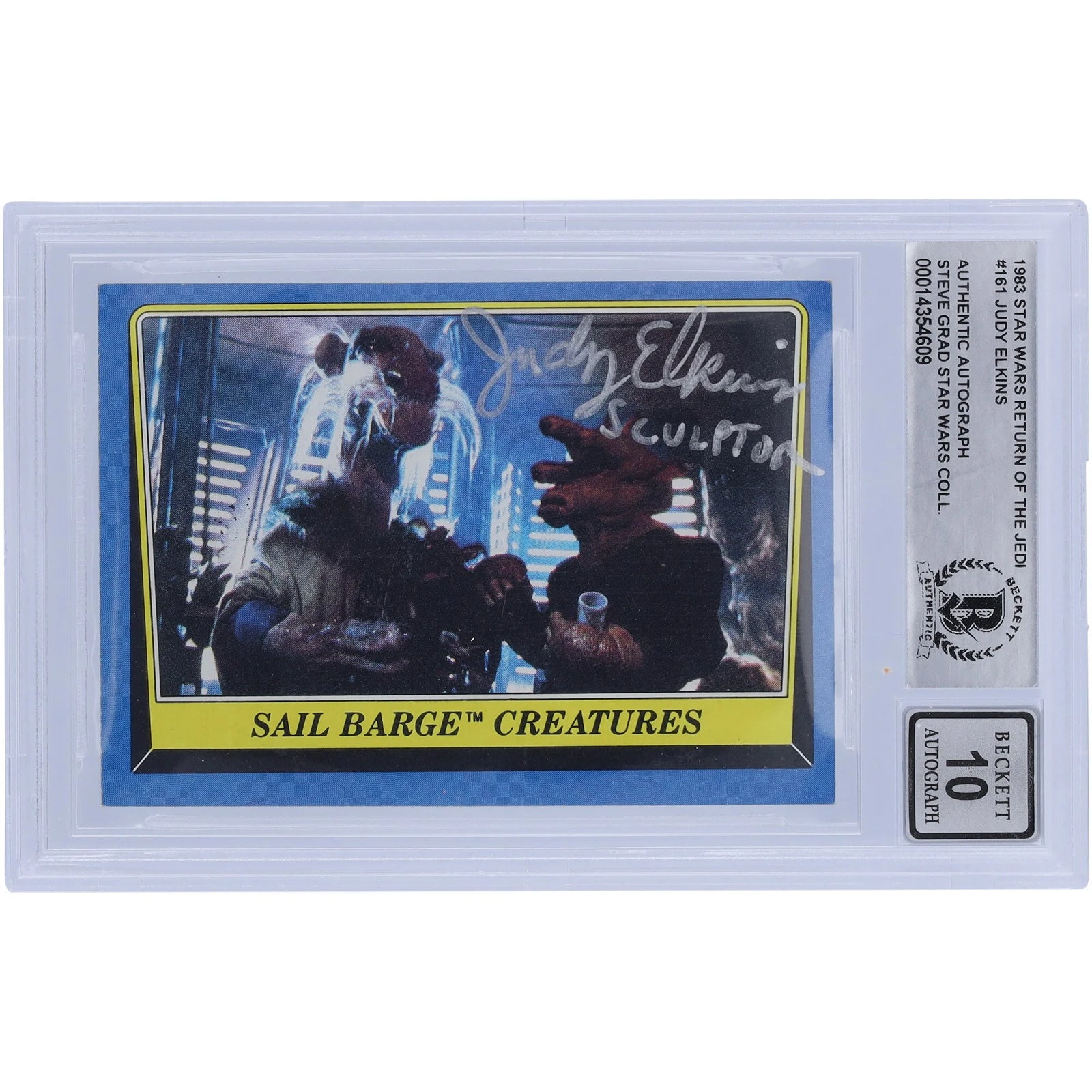 Judy Elkins Signed 1983 Topps Return of the Jedi #161 Card | BGS 10