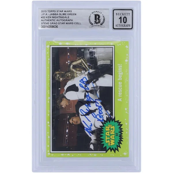 Ken Nightingall Signed 2015 Topps Journey to the Force Awakens #32 Card | BGS 10 Graded