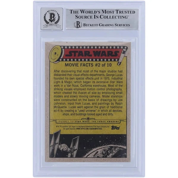 Ken Nightingall Signed 2015 Topps Journey to the Force Awakens #32 Card | BGS 10 Graded