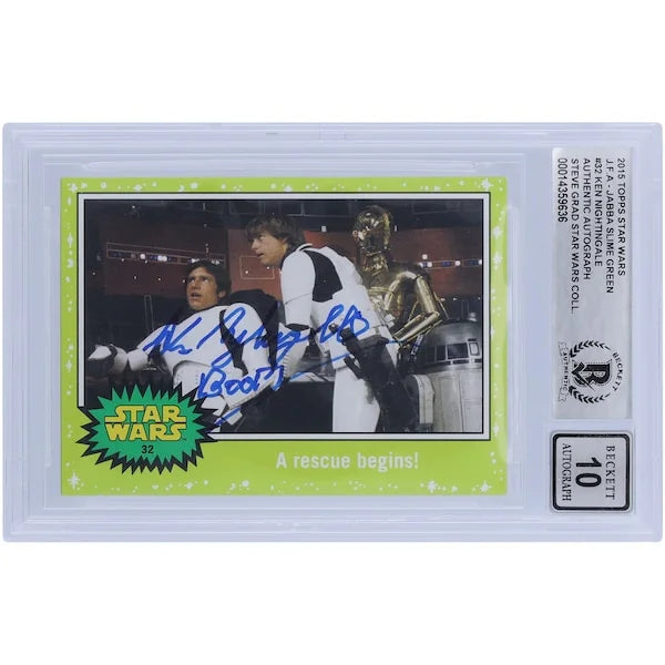 Ken Nightingall Signed 2015 Topps Journey to the Force Awakens #32 Card | BGS 10 Graded