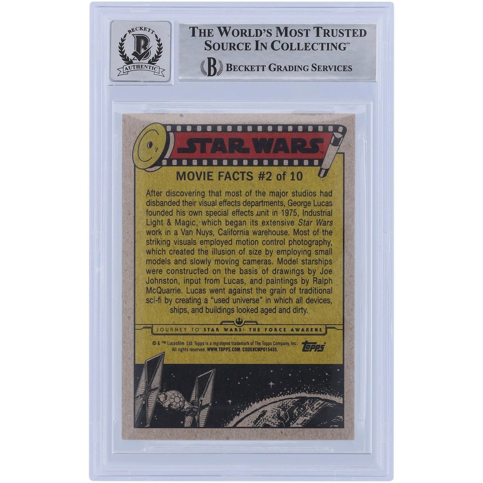 Ken Nightingall Signed 2015 Topps Journey to the Force Awakens #32 Card | BGS 10 Graded