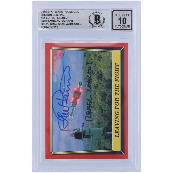 Lorne Peterson Signed 2016 Topps Rogue One #51 Card | BGS 10 Graded
