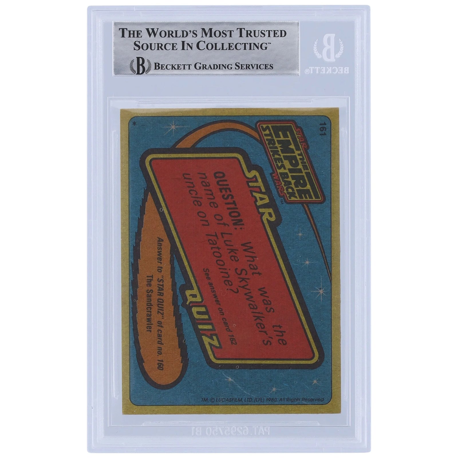 Bill Westley Signed 1980 Topps Empire Strikes Back #161 | BGS Authenticated