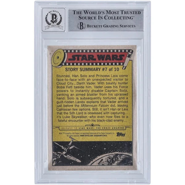 Jim Bloom Signed 2015 Topps Star Wars Journey To The Force Awakens #47 Card | BGS 10