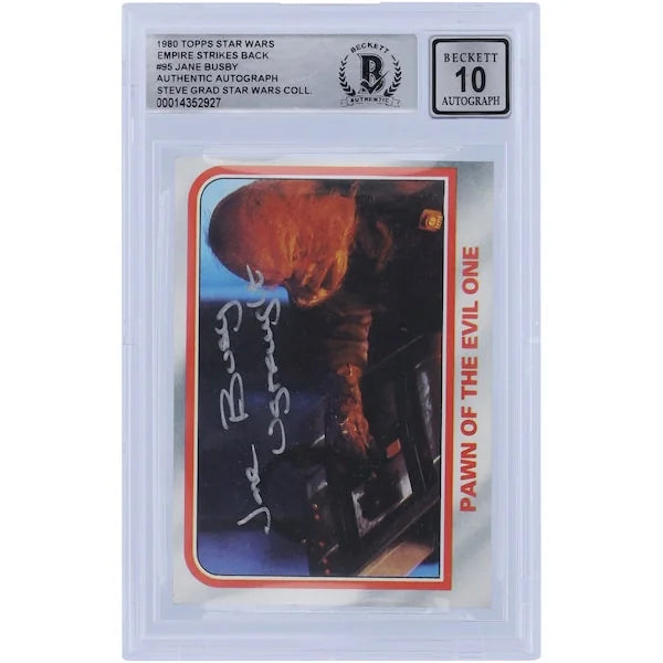 Jane Busby Signed 1980 Topps Empire Strikes Back #95 Card | BGS 10 Ugnaught
