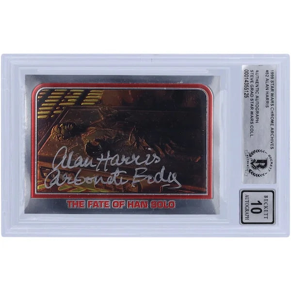 Alan Harris Signed 1999 Topps Chrome Archives #52 | BGS 10 Carbonite Body
