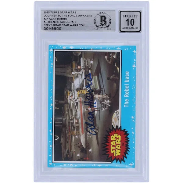 Alan Harris Signed 2015 Topps Journey to the Force Awakens #37 | BGS 10