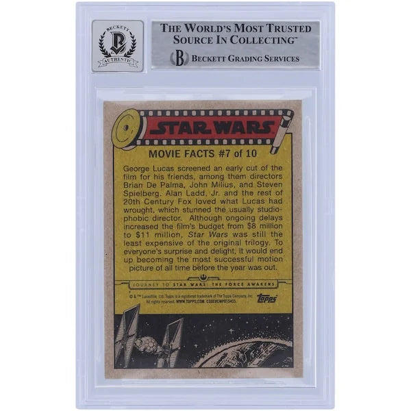 Alan Harris Signed 2015 Topps Journey to the Force Awakens #37 | BGS 10