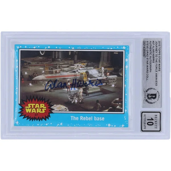 Alan Harris Signed 2015 Topps Journey to the Force Awakens #37 | BGS 10