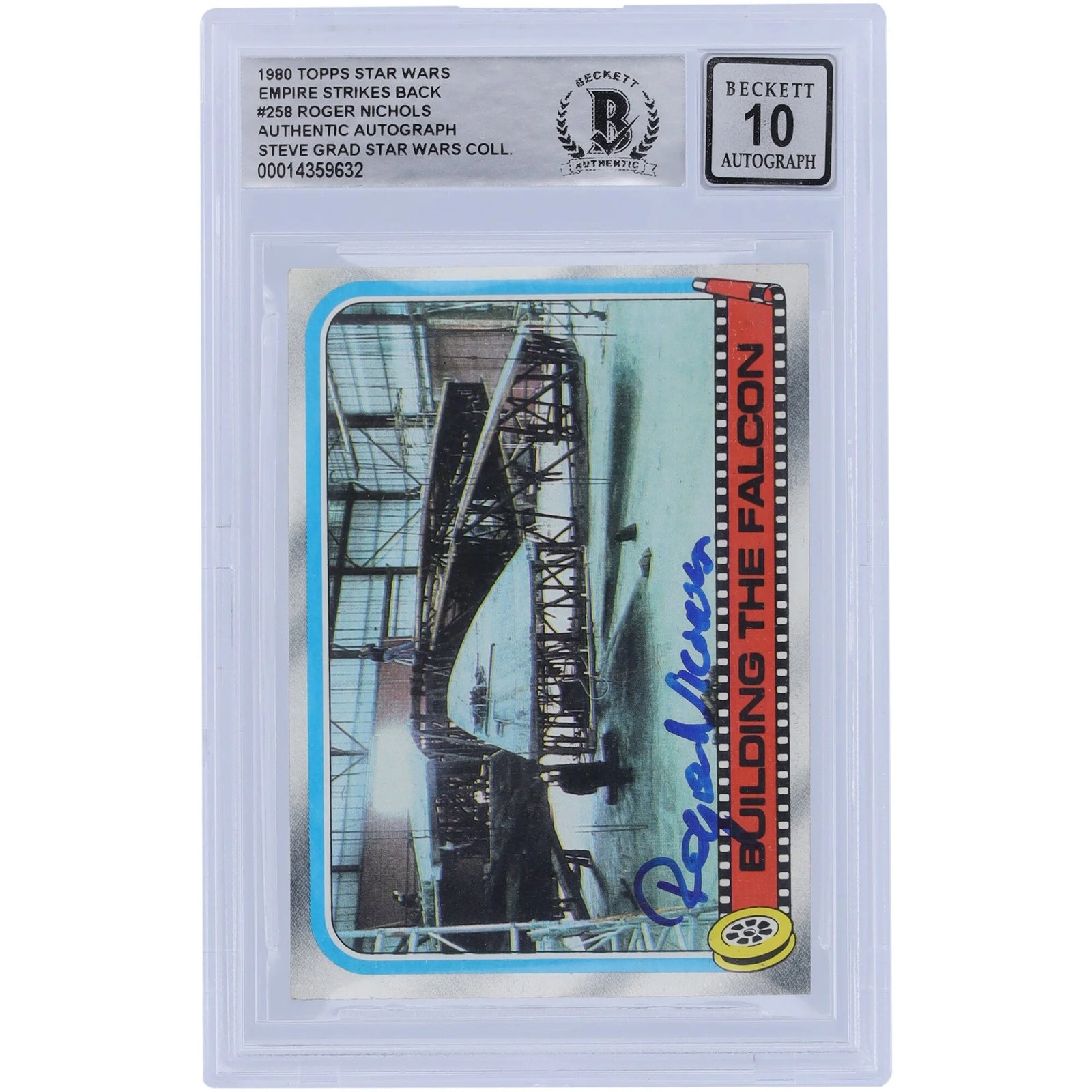 Roger Nichols Signed 1980 Topps Empire Strikes Back #258 | BGS 10