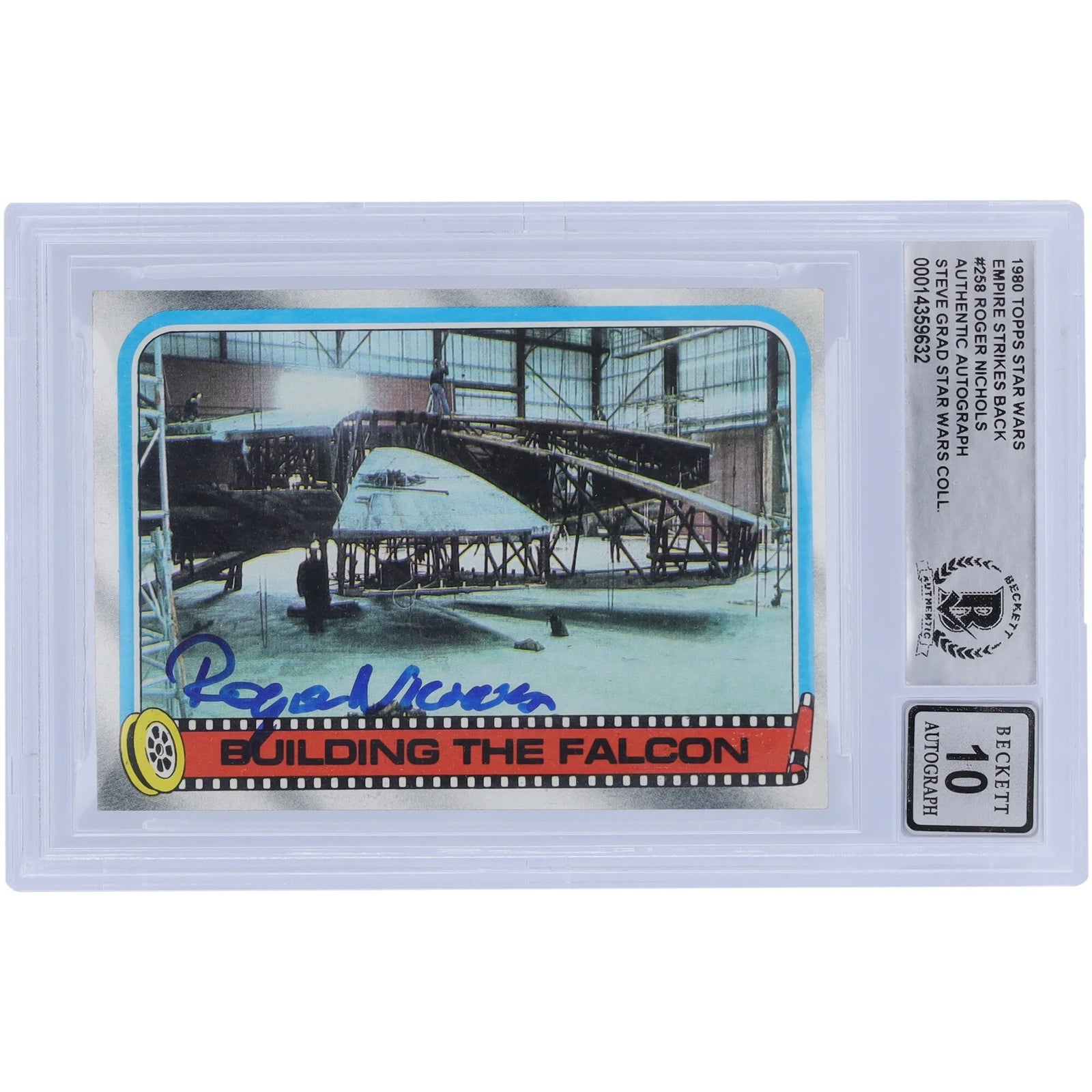 Roger Nichols Signed 1980 Topps Empire Strikes Back #258 | BGS 10