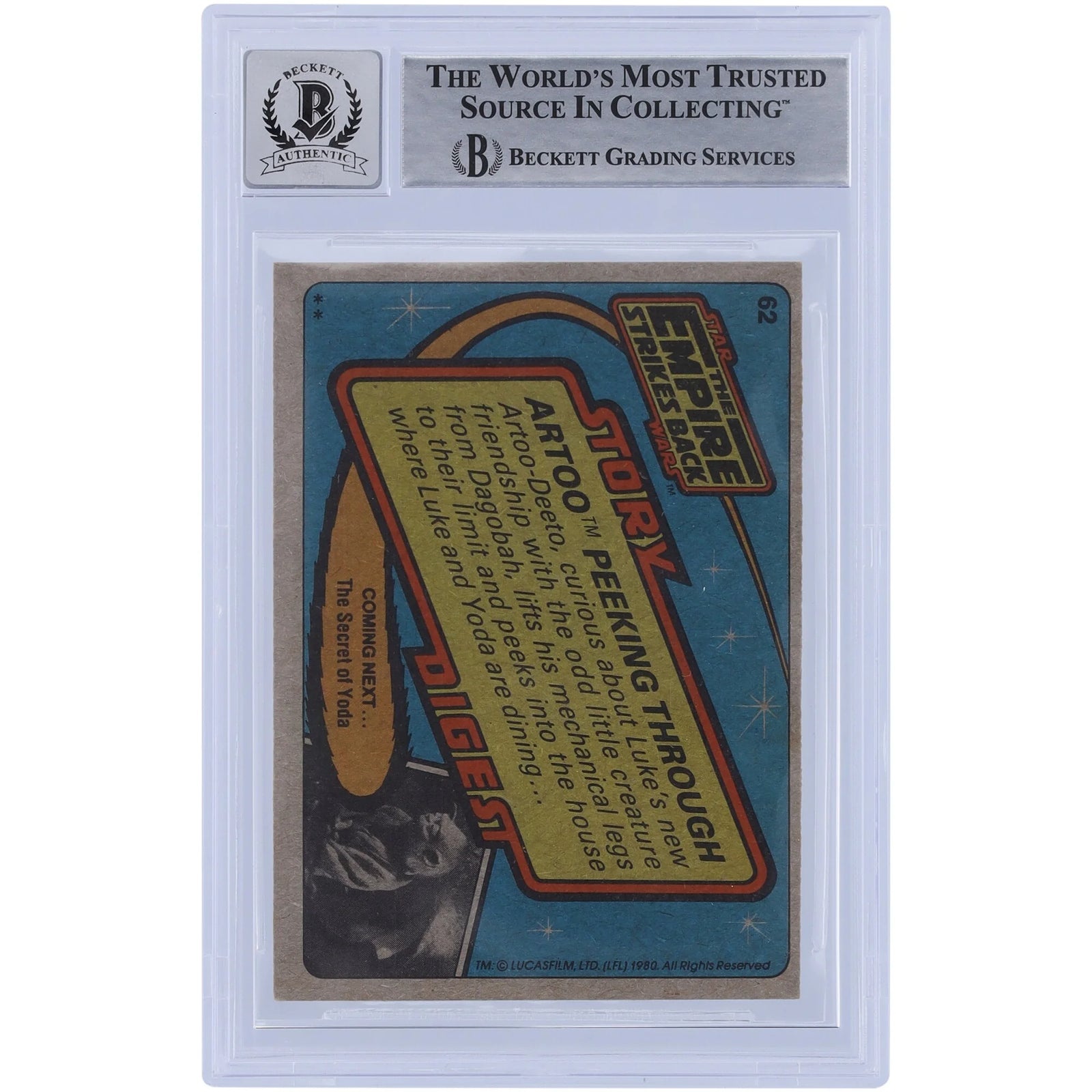 Roger Nichols Signed 1980 Topps Empire Strikes Back #62 | BGS 10