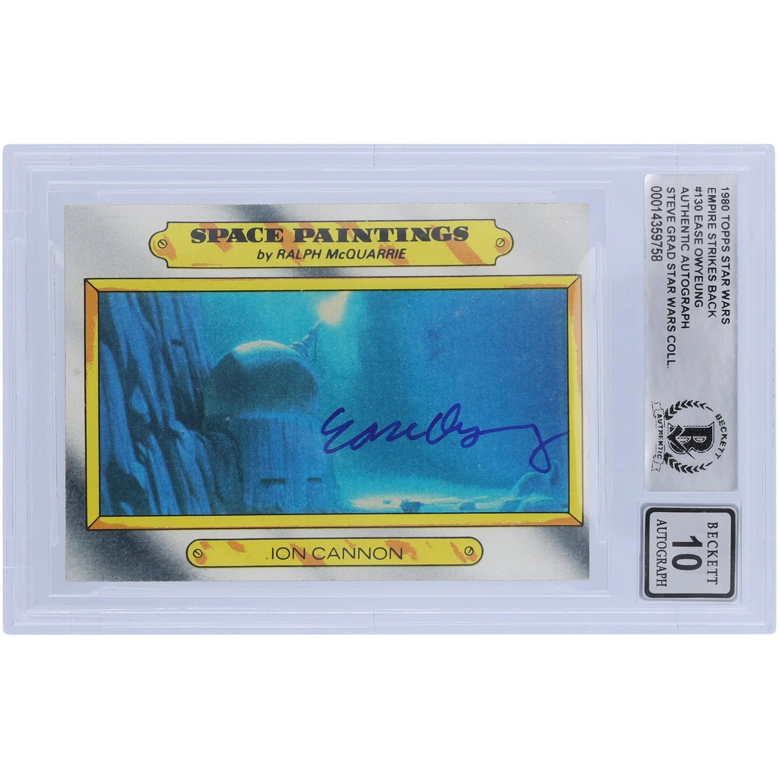 Ease Owyeung Signed 1980 Topps Empire Strikes Back #130 Card | BGS 10