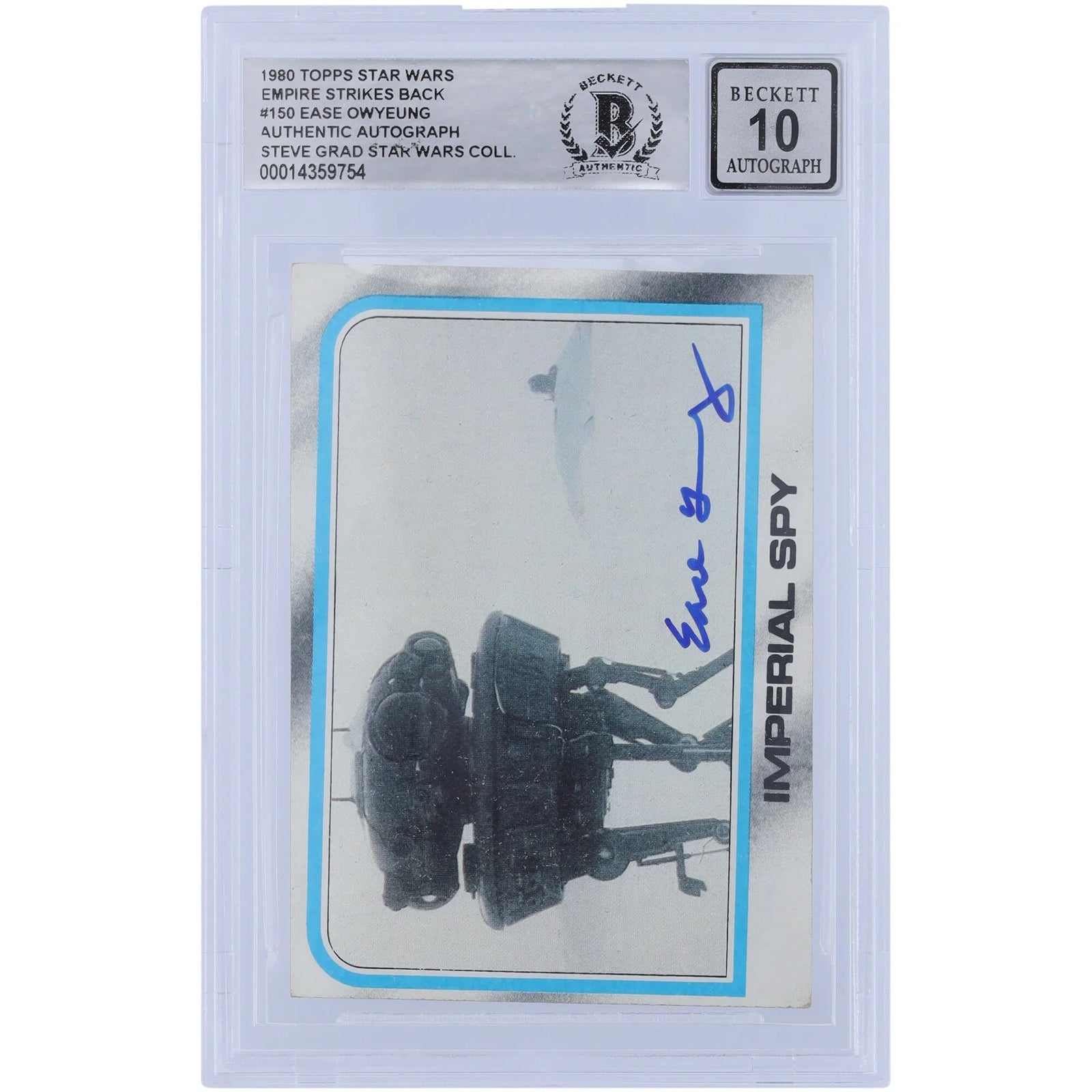 Ease Owyeung Signed 1980 Topps Empire Strikes Back #150 | BGS 10