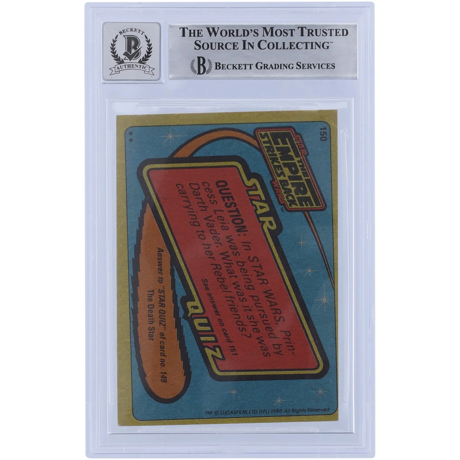 Ease Owyeung Signed 1980 Topps Empire Strikes Back #150 | BGS 10