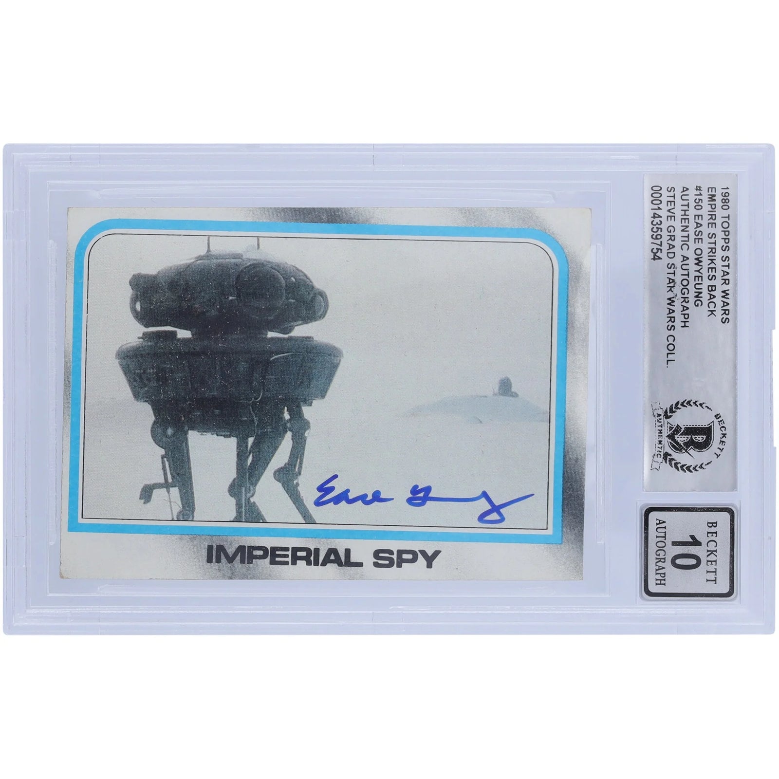 Ease Owyeung Signed 1980 Topps Empire Strikes Back #150 | BGS 10