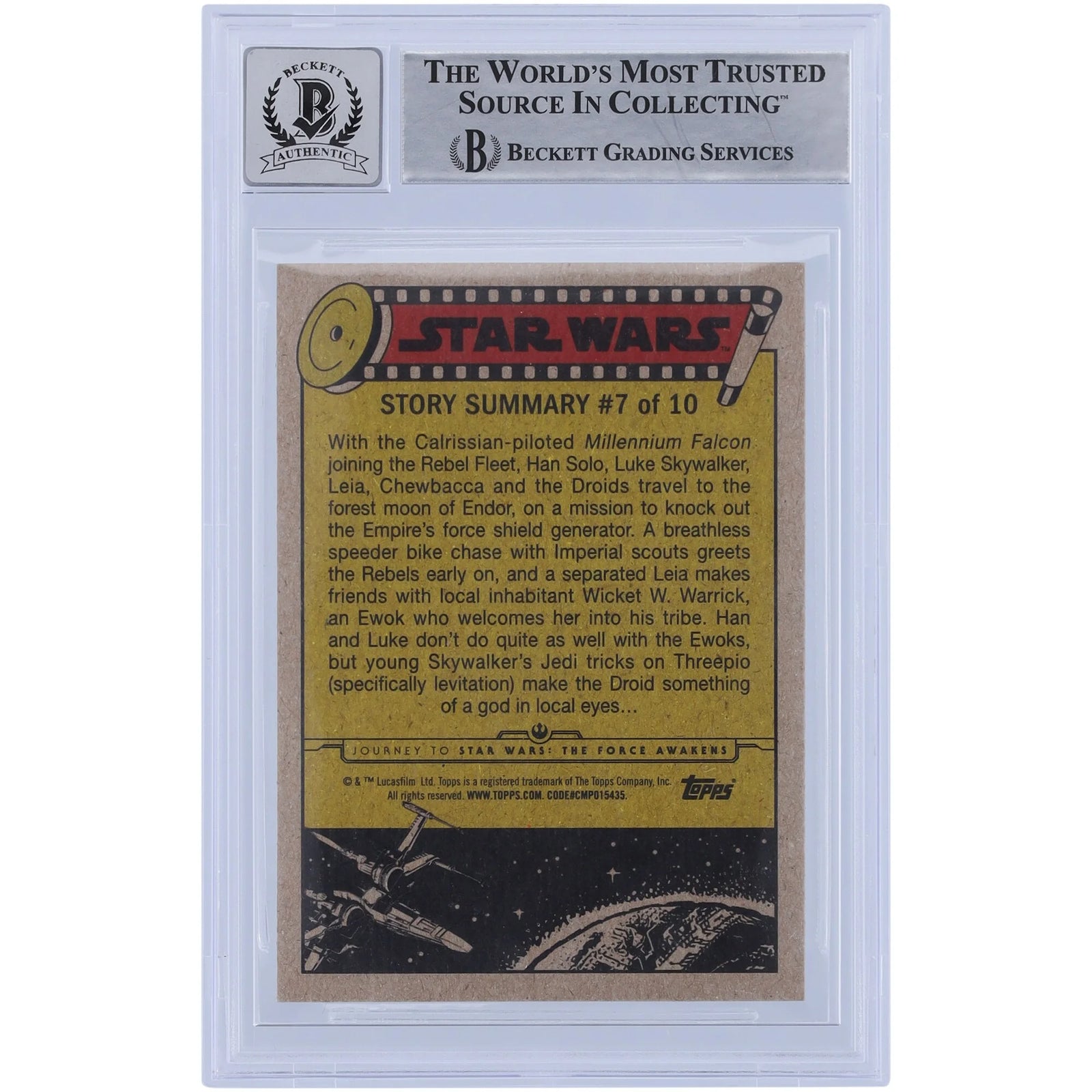 Glenn Randall Signed 2015 Star Wars Journey to the Force Awakens #67 Card | BGS Authentica