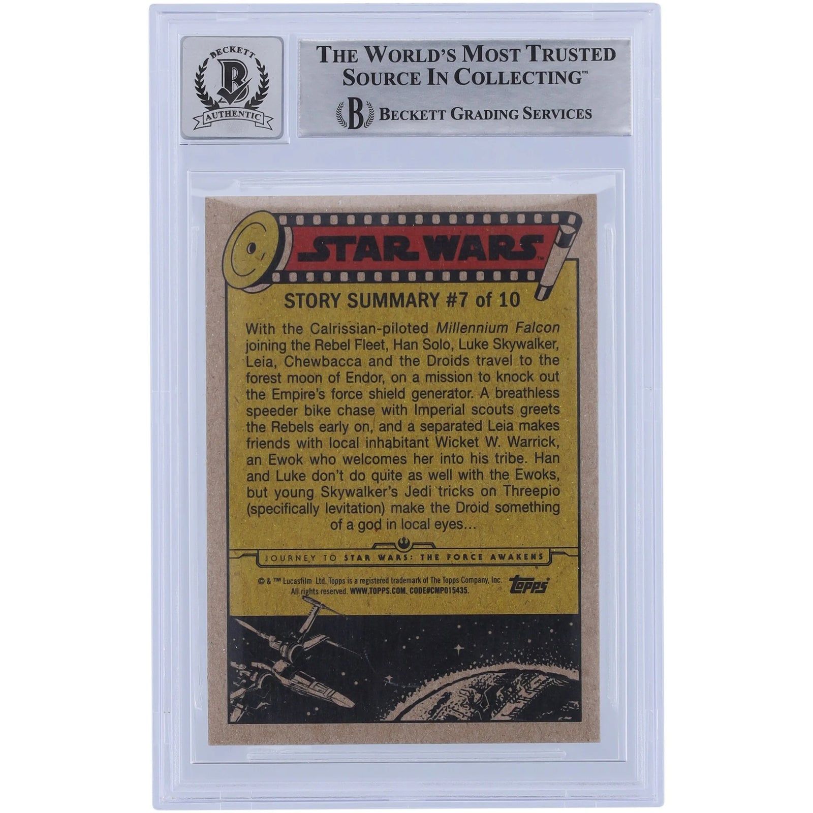 Glenn Randall Signed 2015 Topps Journey to the Force Awakens #67 Card | BGS 10