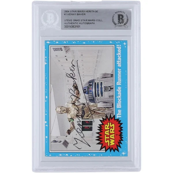 Kenny Baker Signed 2004 Topps Heritage Star Wars #1 Card | BGS Authenticated