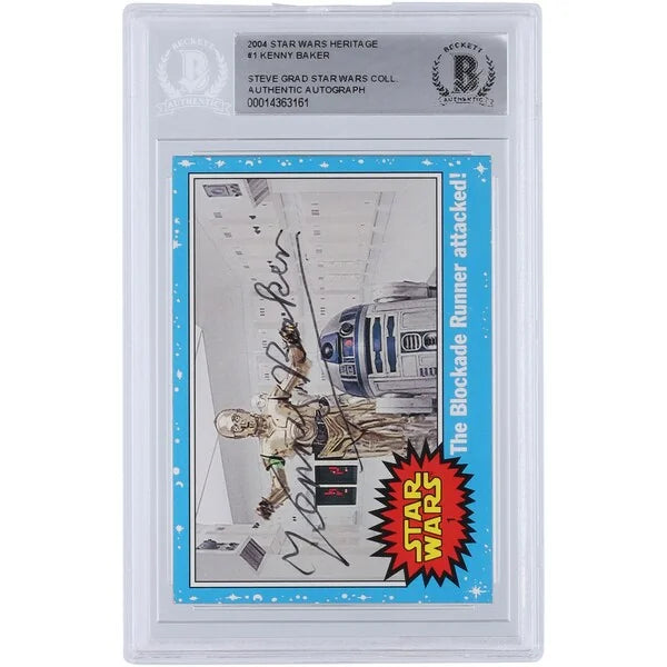 Kenny Baker Signed 2004 Topps Heritage Star Wars #1 Card | BGS Authenticated