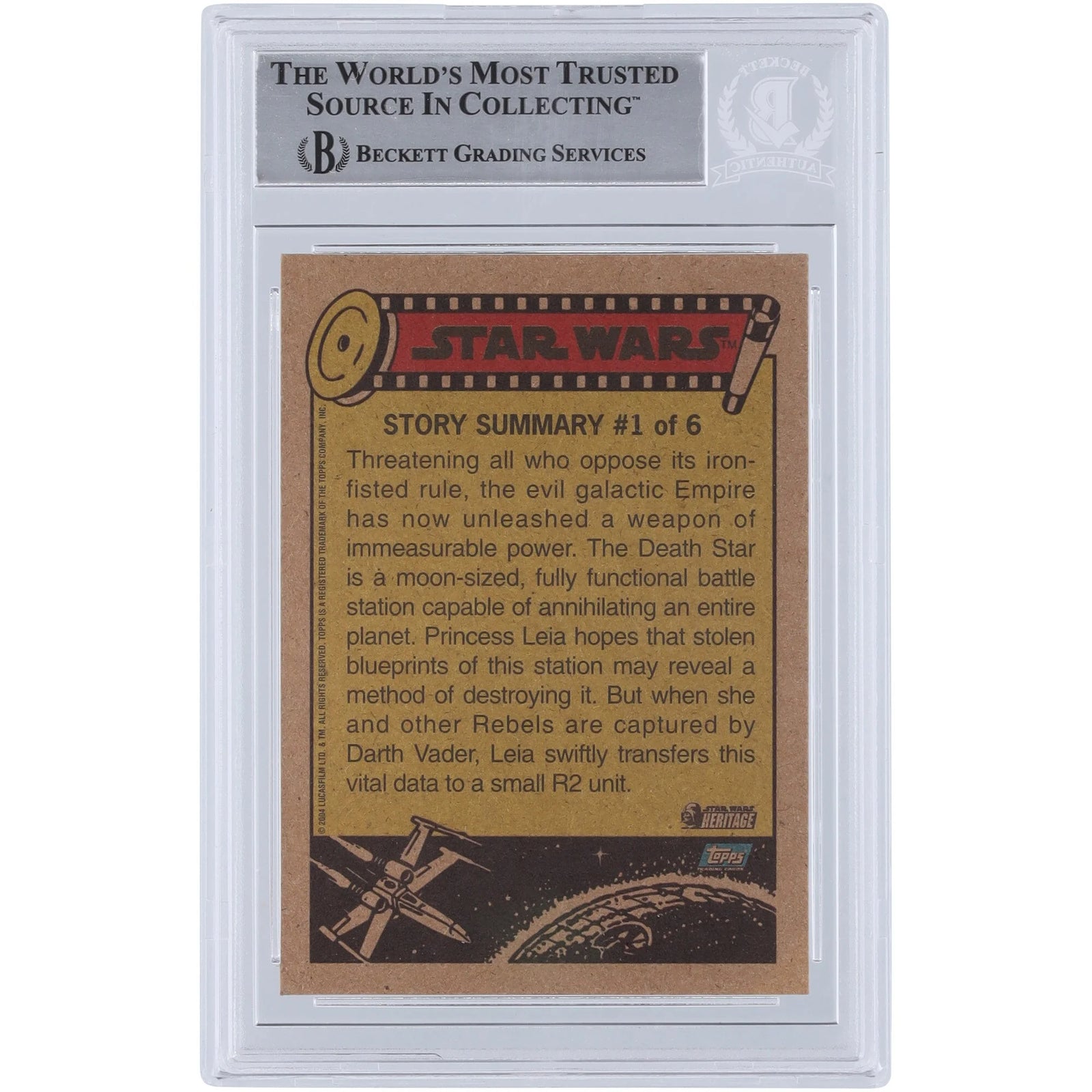 Kenny Baker Signed 2004 Topps Heritage Star Wars #1 Card | BGS Authenticated