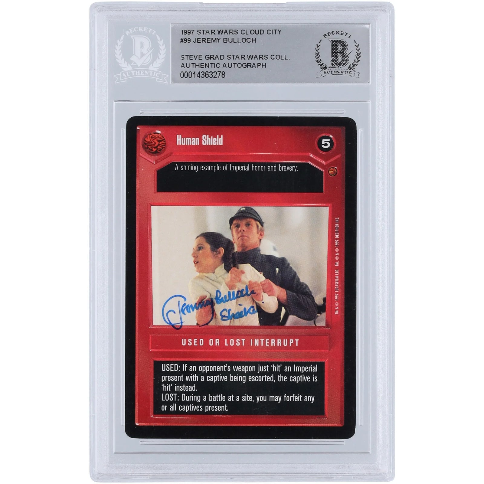 Jeremy Bulloch Signed 1997 CCG Star Wars Cloud City #99 Card | BGS Authenticated