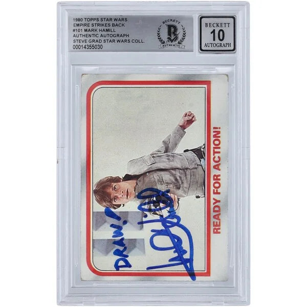 Mark Hamill Signed 1980 Topps Empire Strikes Back #101 Card | BGS 10