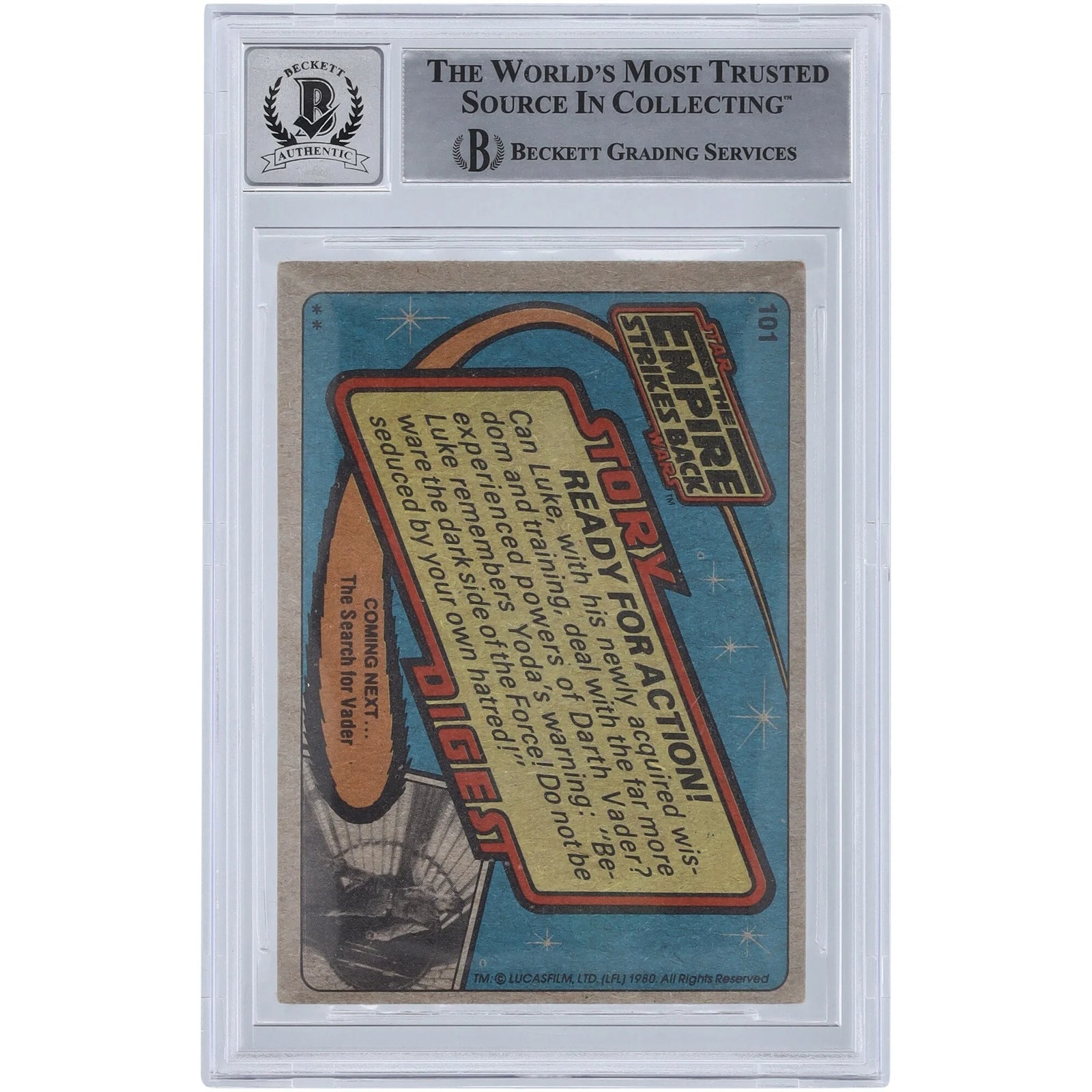 Mark Hamill Signed 1980 Topps Empire Strikes Back #101 Card | BGS 10
