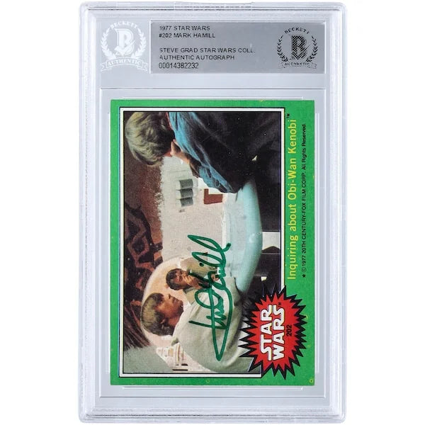 Mark Hamill Signed 1977 Topps Star Wars #202 Card | BGS Authenticated