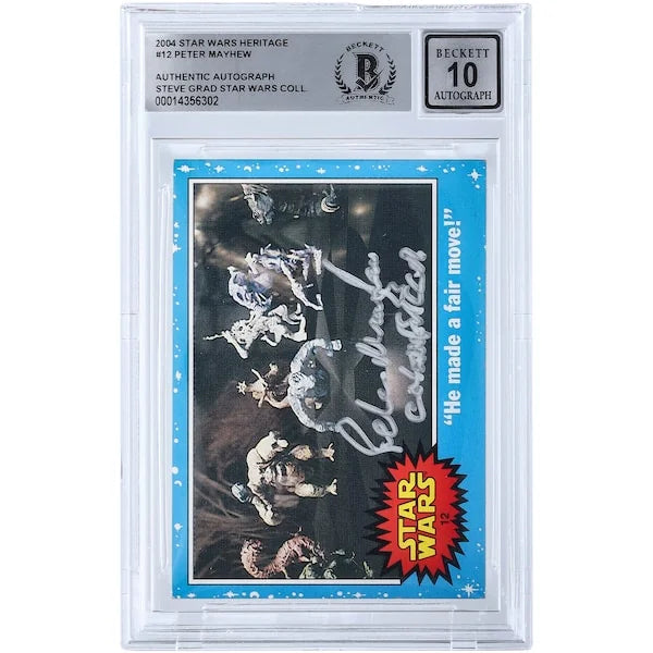 Peter Mayhew Signed 2004 Topps Heritage #12 Card | BGS 10 Chewbacca