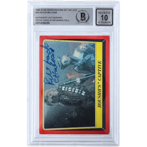Peter Mayhew Signed 1983 Topps Return of the Jedi #24 Card | BGS 10 Chewbacca