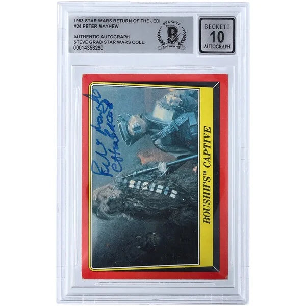 Peter Mayhew Signed 1983 Topps Return of the Jedi #24 Card | BGS 10 Chewbacca