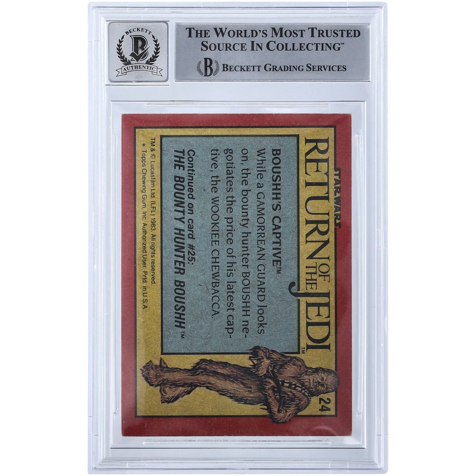 Peter Mayhew Signed 1983 Topps Return of the Jedi #24 Card | BGS 10 Chewbacca