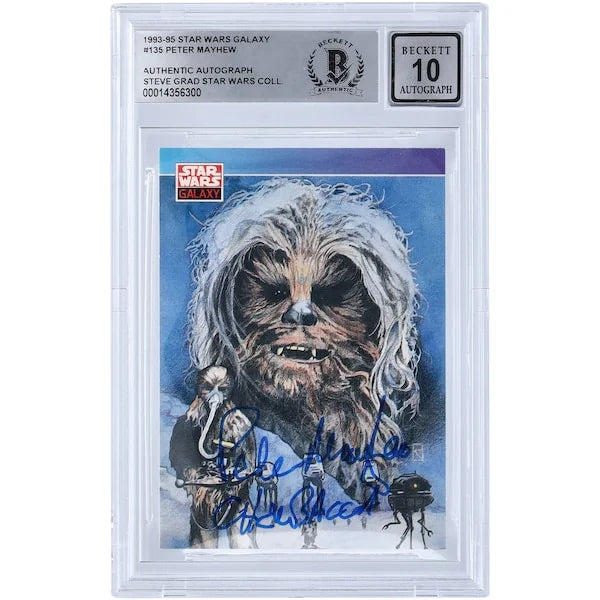 Peter Mayhew Signed 1993-95 Topps Galaxy #135 Card | BGS 10 Chewbacca