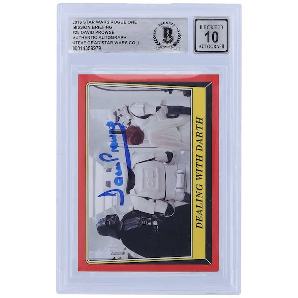 David Prowse Signed 2016 Topps Star Wars Rogue One #25 Card | BGS 10