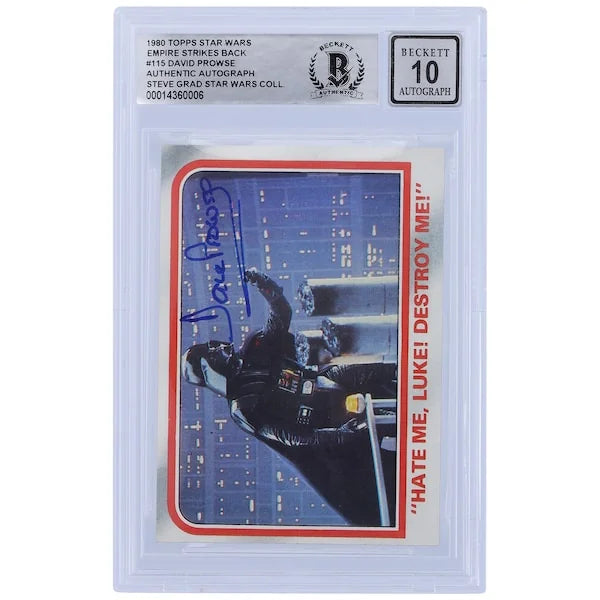 David Prowse Signed 1980 Topps Empire Strikes Back #115 | BGS 10