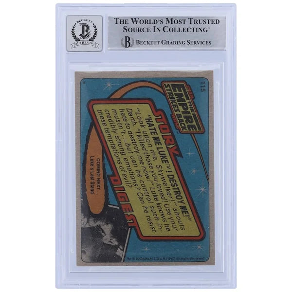 David Prowse Signed 1980 Topps Empire Strikes Back #115 | BGS 10