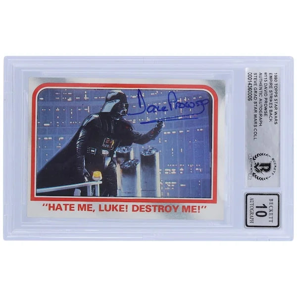 David Prowse Signed 1980 Topps Empire Strikes Back #115 | BGS 10