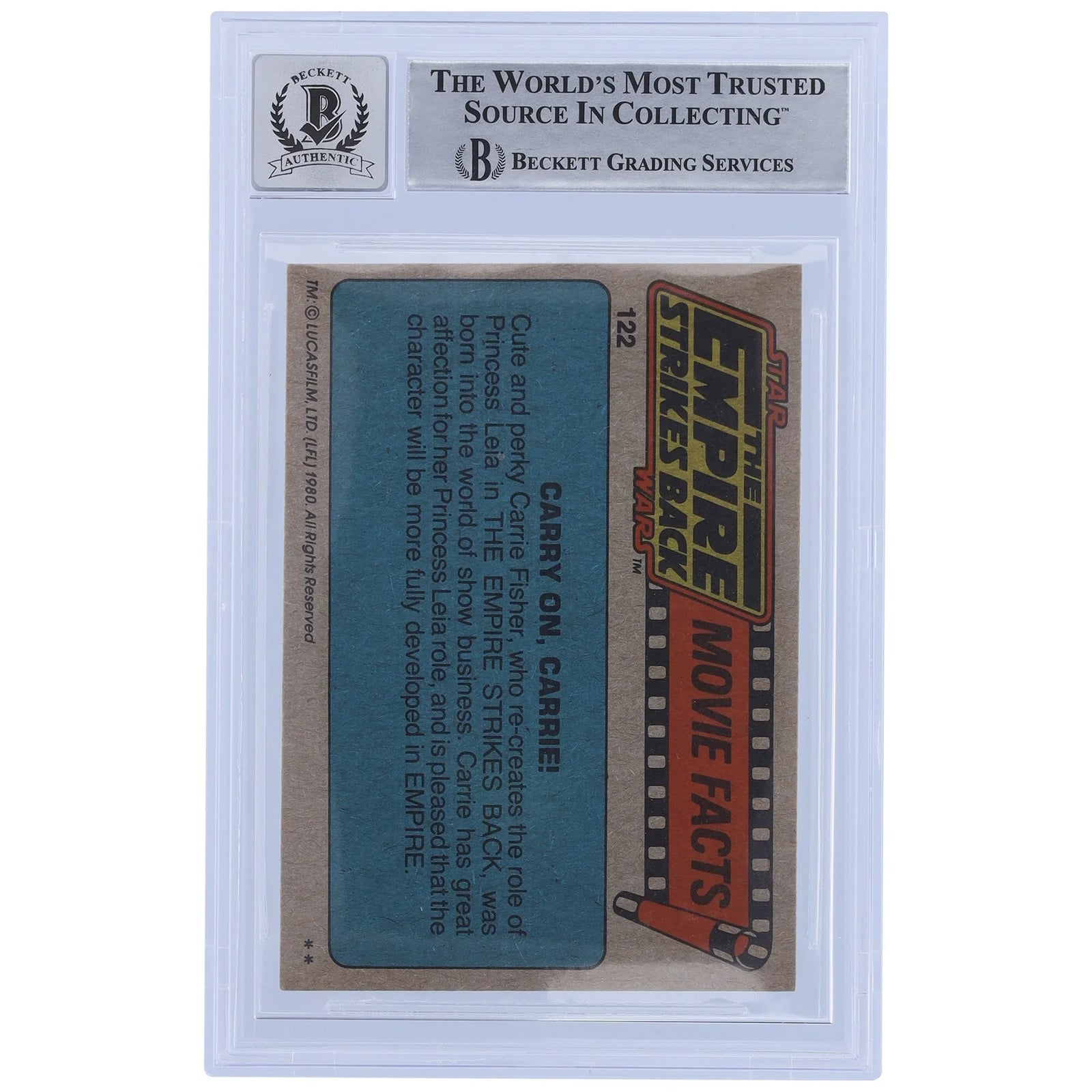 David Prowse Signed 1980 Topps Empire Strikes Back #122 | BGS 10