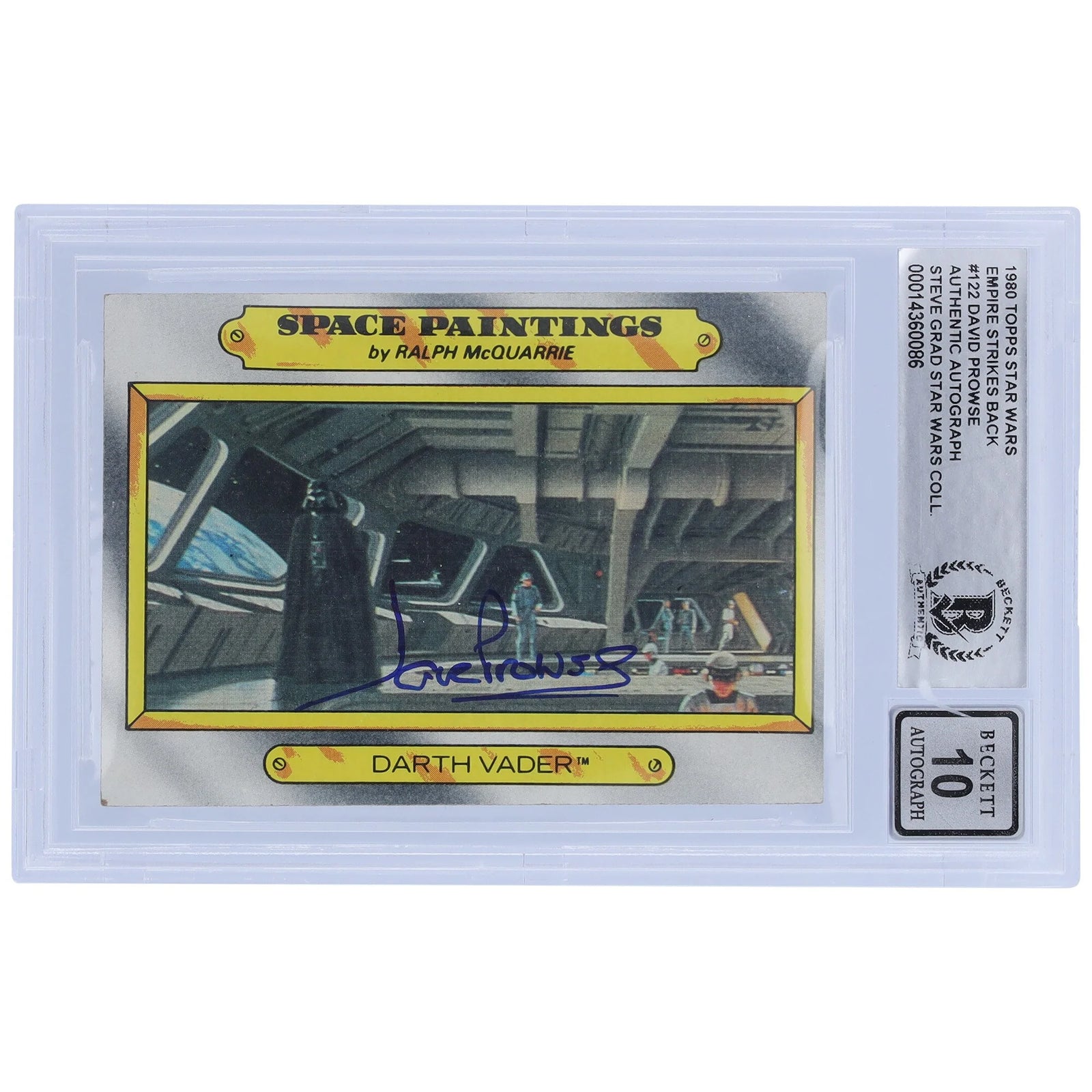 David Prowse Signed 1980 Topps Empire Strikes Back #122 | BGS 10